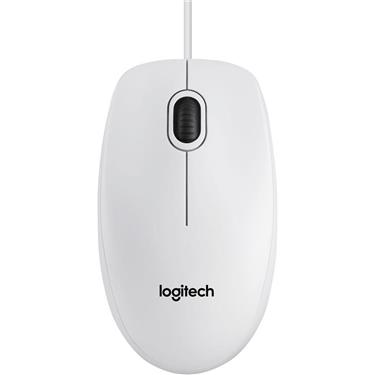 Logitech B100, Optical Mouse, White