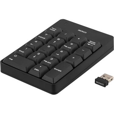 Numeriskt tgb, trådlöst, USB nano, svart- Tangentbord trådlöst
