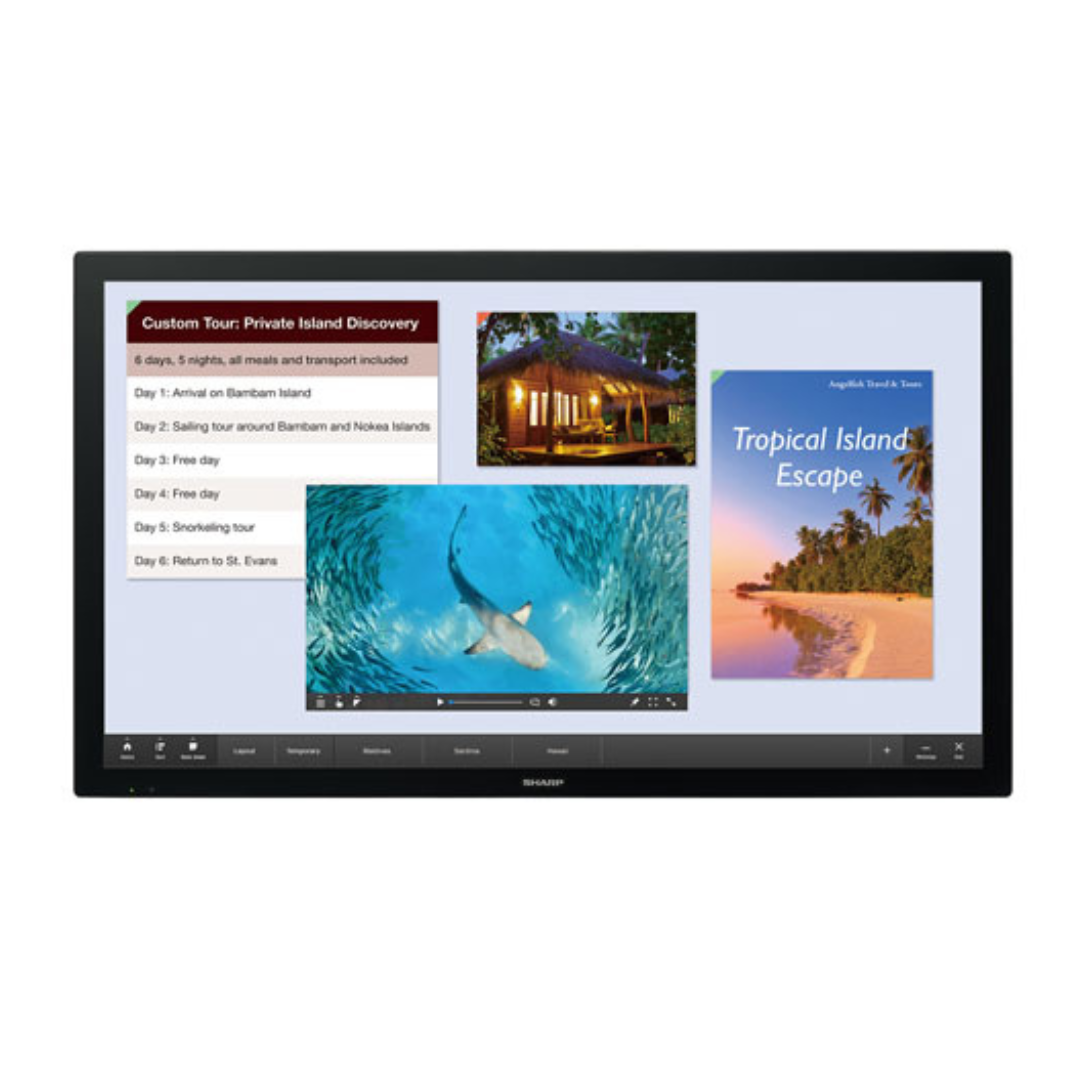 Sharp PN-40TC1 | 40" | 4K UHD | Touch | Interactive Display