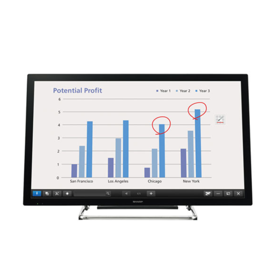 Sharp PN-40TC1 | 40" | 4K UHD | Touch | Interactive Display