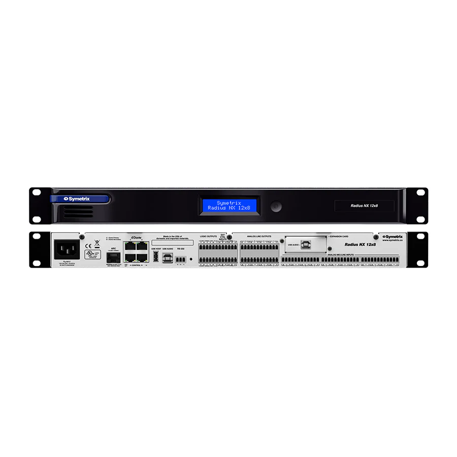 Symetrix RADIUS NX 12x8 | DSP Processor | Dante | Rack